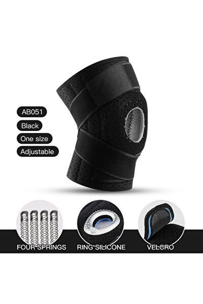 Choice ضمادة ركبة اللياقة البدنية AB051-GY ضمادات ركبة مرنة مضغوطة لحماية الم...