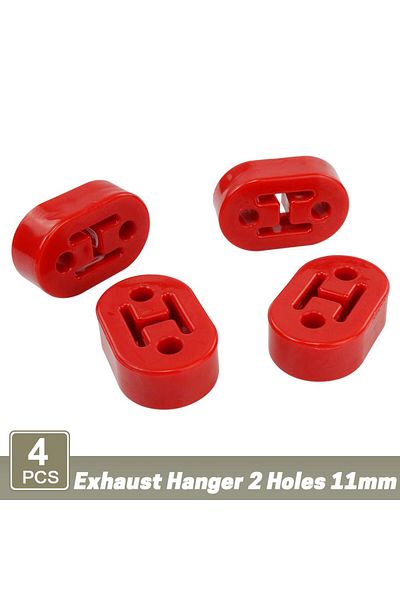 PQY Red - Polyurethane Exhaust/muffler Short Hangers 4pcs/lot Universal Muffler Hangers Red Or Blue