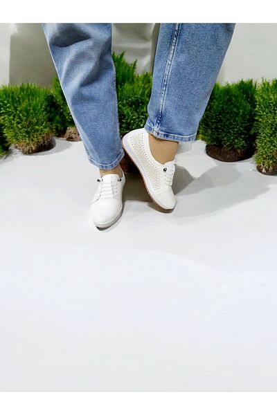 GokceKundura06 Women's Anti-Slip Sole Ladder Model Elastic Sports Ballerina Shoes