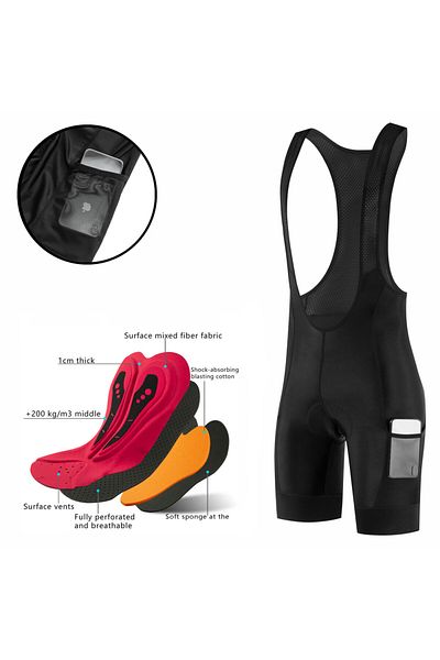 Choice M FLN-0038H Fualrny Cycling Bib Shorts Men 7H Italy Elastic Interface Pad Men's Cycling Shorts Pro T