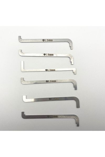 Wilongda High Quality Practical Locksmith Tool 6 Pieces / Kit Replacement Turning Tool / Double Head Tensi...