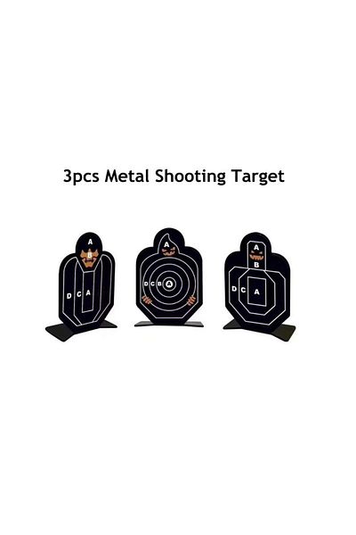 Choice Black (3PCS) 3 Pcs Stainless Steel Target Steel Small Steel People Target Metal Target Alloy Practic