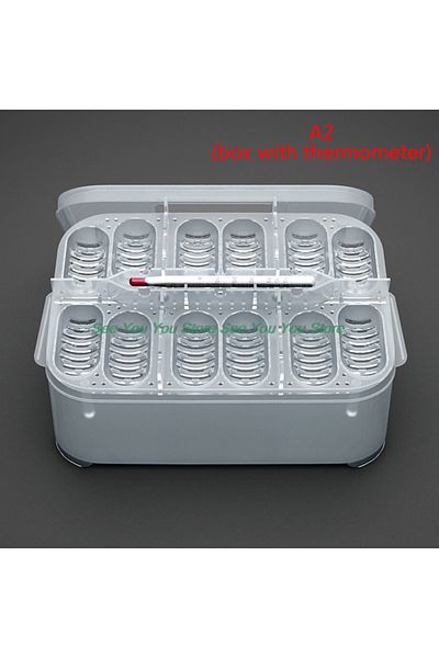 Choice Nox With Thermometer 12 Grids Hatch Box Snake Lizard Reptile Egg Tray Boxes Hatching Eggs Device Cli