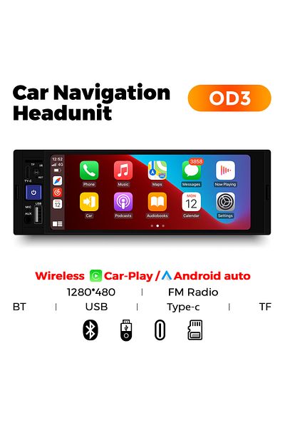 Choice Od3 Mekede 6.86'' 1din Wired Wireless Carplay Android Auto Mp5 Car Radio Multimedia Player Bt Fm Mir