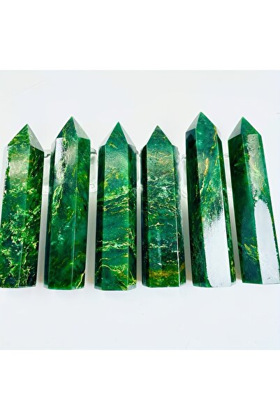 Choice برج زمرد 8-9 سم، زمرد طبيعي أحادي الطرف، برج عصا طبيعي، ديكور داخلي، أنا