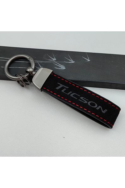 Choice Tucson Keychain 2024 New Black Suede Leather Men Keyring Luxury Women Car Keychain Tucson Keychain