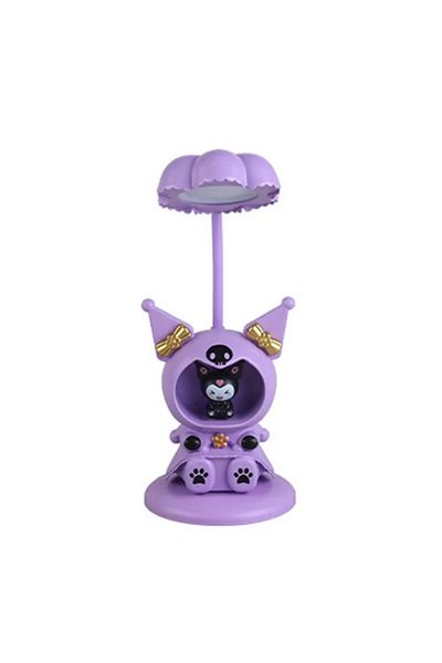 Choice Purple Kuromi Led Desk Lamp With Pencil Sharpener Foldable Light Cute Desk Lamp Usb Recharge Light G