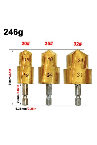 Choice 3pc Lifting Drill Hexagonal Handle Lifting Drill Bit Ppr Ladder Drilling Water Electrician Multi-lay