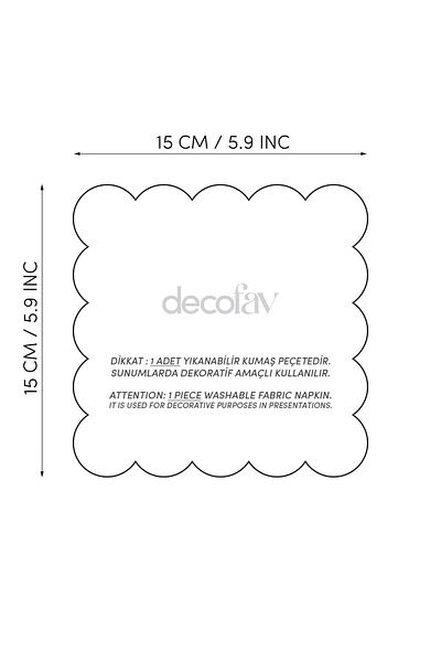 DECO Vanilla Background Blue Bird Patterned Digital Printed Laser Cut Cocktail Napkin