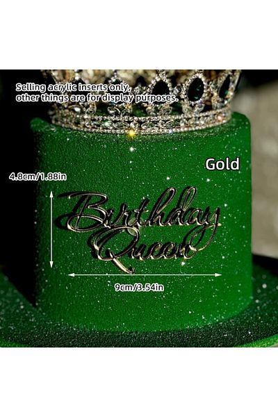 Choice 3pcs Queen H 1/3/5 Pcs Queen Princess Happy Birthday Acrylic Cake Topper Insert Queen Acrylic Cake D