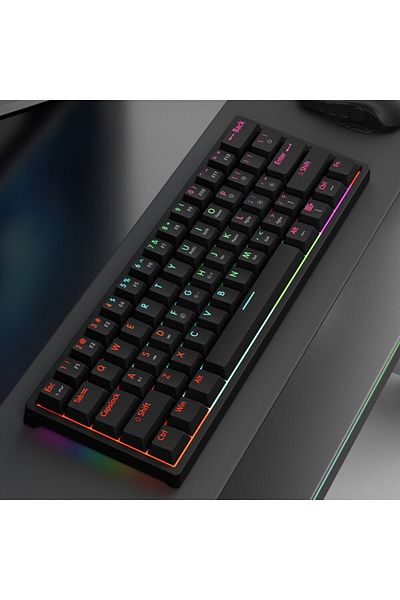 MUCAI Red Axis Mk61-hei Mk61 Usb Gaming Mechanical Keyboard Red Switch 61 Keys Wired Detachable Cabl