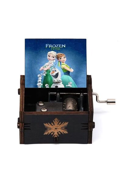Choice دعها تذهب 01 صندوق موسيقى خشبي على شكل الجميلة والوحش المجمدة، ديكور م...