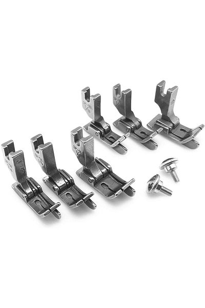 Choice 6 Pcs Sp-18 Hinged Presser Foot With Right & Left Guide (1/16'' 1/8'' 1/4'') For Singer Brother Indu