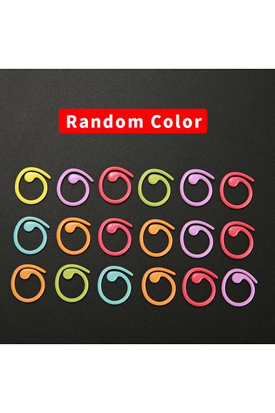 Choice 30pcs Multicolor Metal Stitch Markers Helical-shaped Crochet Markers Ring Multicolor Crochet Locking