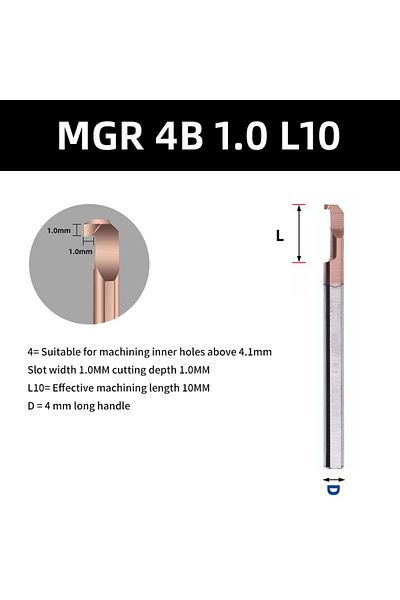 kakarot Mgr4b1.0 L10 Mgr Miniature Grooving Cutter Integral Carbide Internal Tools Cnc Super Seismic