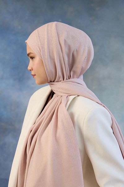 İpekhan 8008 Μοντέλο Soft Powder İpekhan Jacquard Βαμβακερό σάλι