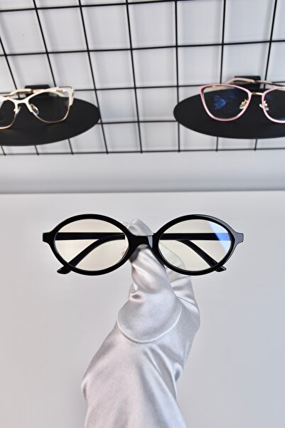 LOOKUP NEW نظارات سوداء Mi MI Bone مستديرة شفافة للنساء للجنسين مقاومة للضوء ...