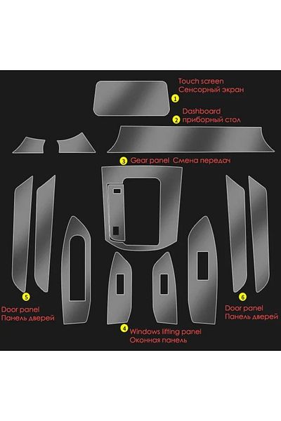 Choice Cx5 2023 Car Center Console Gear Touch Screen Dashboard Door Windows Lifting Panel Tpu Protective Fi