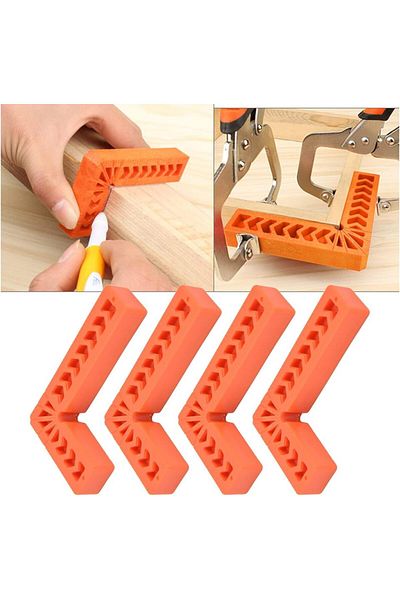 Choice 4pcs 90 Degree Right Angle Clamp Fixed Corner Clamp Multi-functional Hand Tools, Suitable For Woodwo