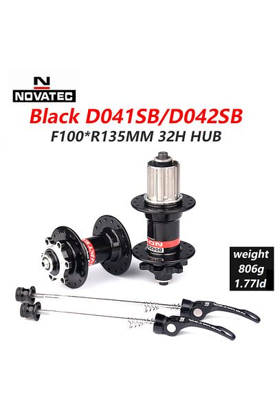 Choice a pair 32H Black NOVATEC MTB Hub 32 Holes D041SB D042SB Front 100mm Rear 135mm Black HG Standard QR