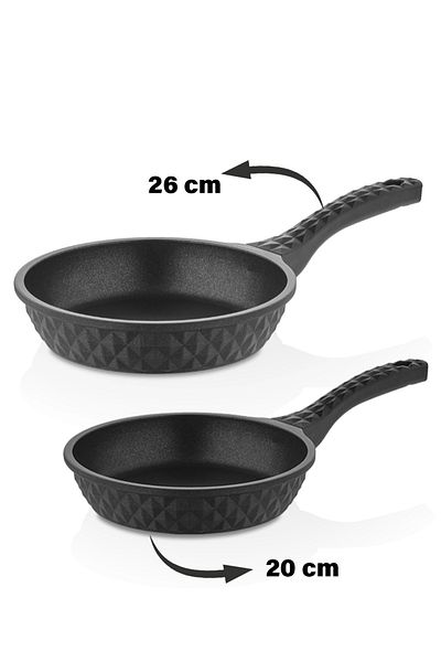 Taç Vita Bella Black Cast Pan Set - 20 & 26 cm