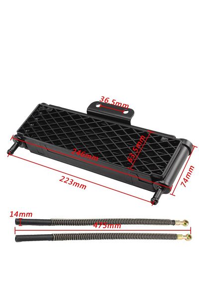 PowerMotor Motorcycle Oil Cooler Kit Water Cooler Universal for Kawasaki Honda Suzuki Engine Mini Moto Pit D...