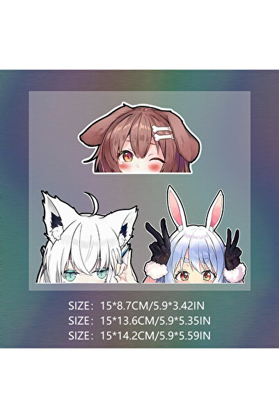 Choice B035A4 ملصق سيارة JDM رطب ملصق ألم سيارة آذان القط (خبز على شكل أذن قط...