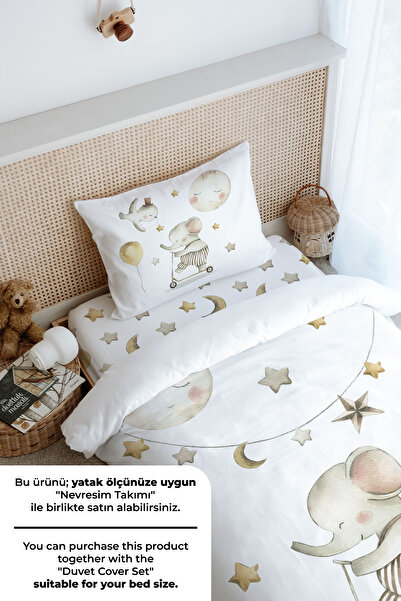 Tuğba Kuğu Tek Kişilik Lastikli Çarşaf Seti - Iconic Serisi - Filin Düşleri