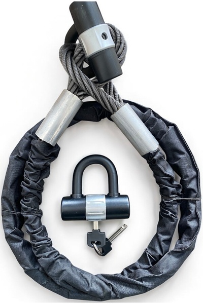 PADRİ motorsiklet 2 metre 10Mm Kesilmez Çelik Halat u bar disk kilit Bağlama ...