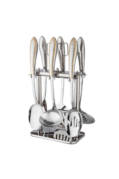Dania Set of stainless steel cooking spoons, 6 pieces
