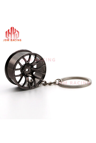Choice سلسلة مفاتيح سوداء على شكل حافة عجلة هوت ويل سلسلة مفاتيح ثلاثية الأبع...