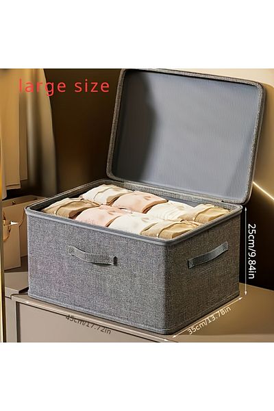 Choice Large Size Multifunctional Foldable Storage Box With Cloth Cover , Large Capacity Quilt Storage Box