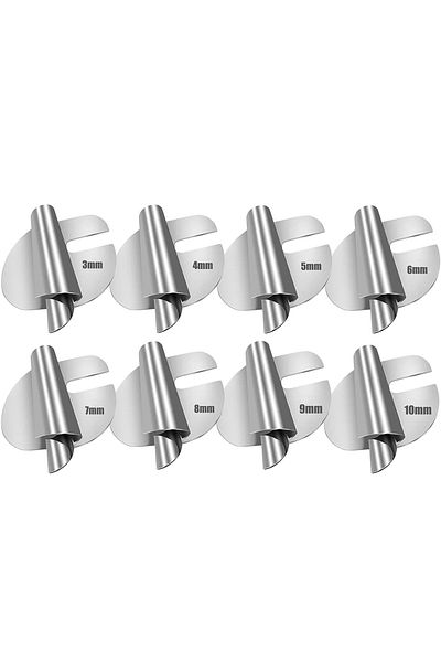 Choice 8 Pcs (3-10MM) 8 Pcs Universal Sewing Rolled Hemmer Presser Foot 3-10mm Pull Tube Spiral Edging Roll