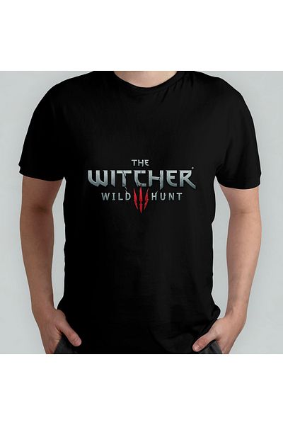 Pixxa Witcher 3 Wild Hunt - 100% βαμβακερό μπλουζάκι με λαιμόκοψη μοντέλο 5