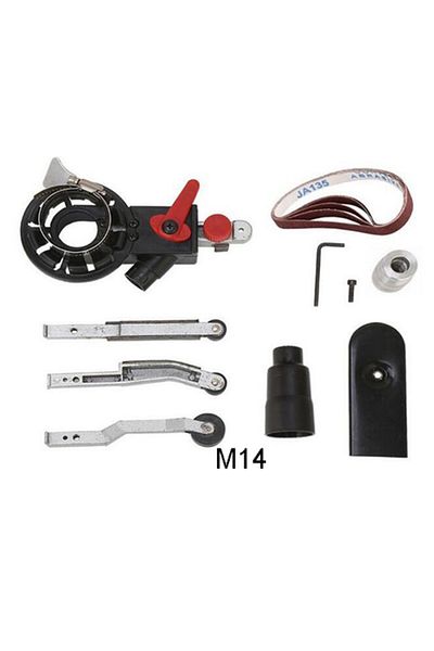 Choice Set 1-m14 M10/m14 Sanding Belt Adapter Attachment Converting 100/115/125mm Electric Angle Grinder To