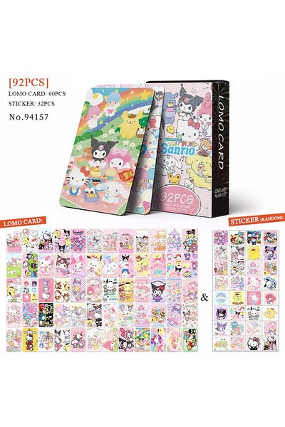 Choice 1 Disney Peripheral Essential 92pcs Sanrio Small Card Cartoon Peripheral Greeting Card Handbook Sti.