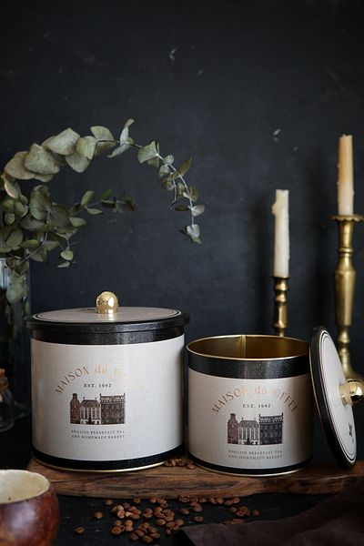 EVLE Azura Pattern Set of 2 Metal Storage Containers - 1.7 Lt and 3.5 Lt Erb45V3