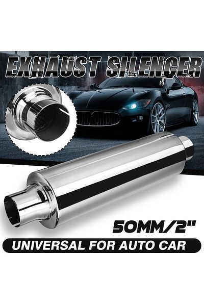 Choice 2" 50mm Universal Car Resonator Exhaust Pipe Muffler Stainless Steel Muffler Tip Exhaust Tail Tub...