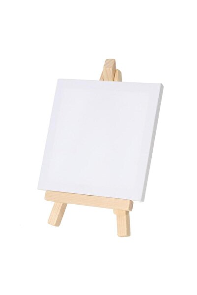 Choice 10x10cm 12pcs Artists 5 inch Mini Easel +3 inch x3 inch Mini Canvas Set Painting Kids Craft DIY Draw