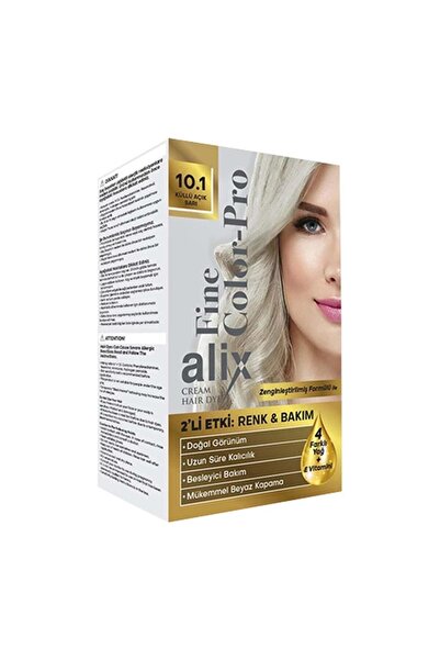 Alix Kit Saç Boyası 10.1 Küllü Açık Sarı 50 ml