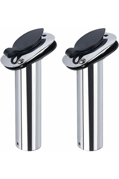 Choice 2X Stainless Steel Flush Mount Boat Fishing Rod Holder 30 Degree Rod Pod for Marine Boat