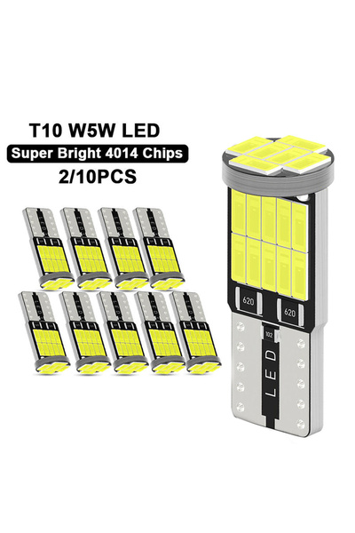 Choice5 2 قطعة مصابيح LED زرقاء ثلجية W5W T10 كانبوس 4014 26SMD 6000K 168 194...