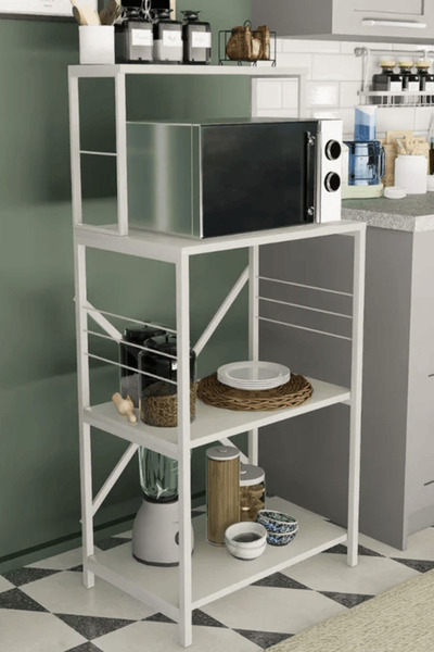 WEWOS HOME Mutfak Bangosu Premium Çok Amaçlı Raf Dolap Düzenleyici Kahve Köşe...