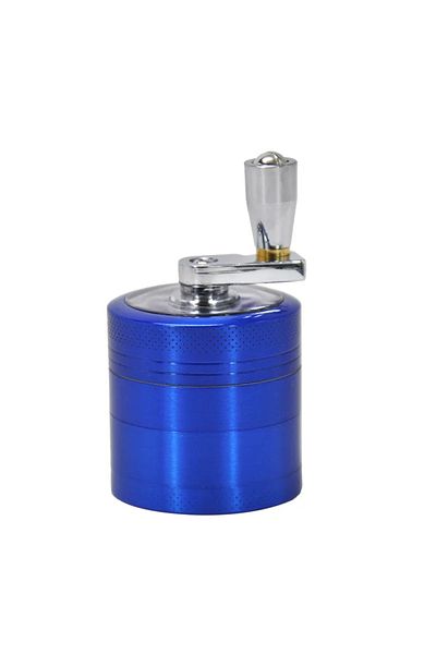 Choice Blue New 4-layer Tobacco Grinder 40mm Manual Metal Zinc Alloy Herbal Herb Mill Spice Crusher Smoke G