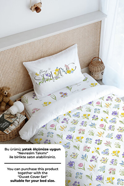 Tuğba Kuğu Tek Kişilik Lastikli Çarşaf Seti - Iconic Serisi - Bloomy Spring