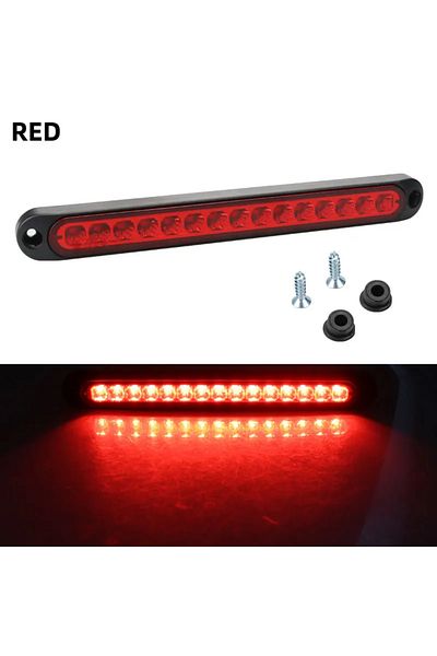 Choice Red 1pc Car Light Bar 15led Bulbs For Car Truck Suv Rv 12v Brake Light Signal Side Marker Turn Signa