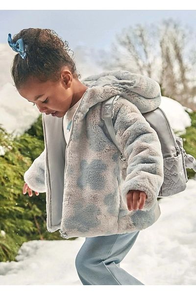 MAYORAL Girls' Plush Coat 4486