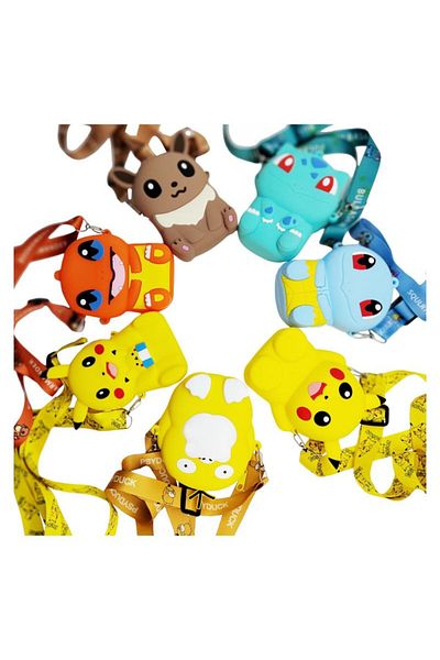 Choice 7 Models Pokemon Pikachu Silicone Coin Purse Cartoon Messenger Bag Cute Cartoon Anime Figure Girl...