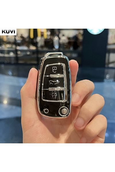 Choice Black Tpu Car Key Case Cover Shell Fob For Audi A1 A3 A4 8p 8l 8v A5 B6 B7 A6 A7 C5 C6 Q3 Q5 Q7 4f S