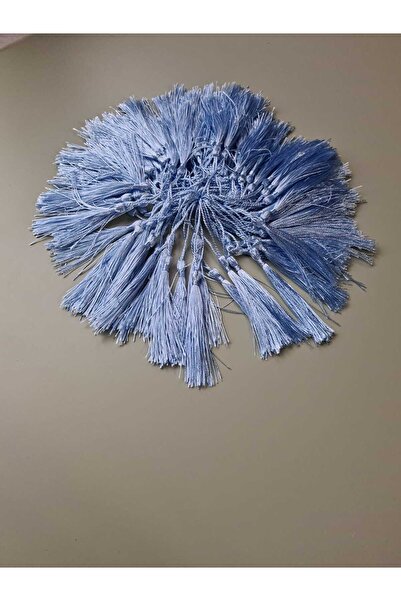 adm ticaret 10 Adet 7cm Bebe Mavisi Püskül Süsleme, Kitap Ayracı Yapımında Ku...